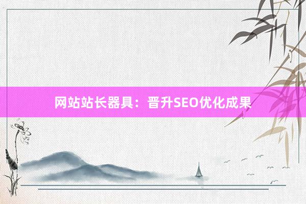 网站站长器具：晋升SEO优化成果
